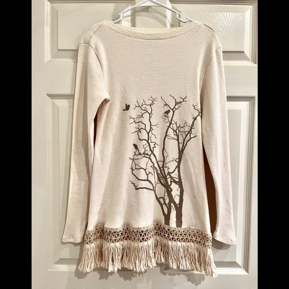 SPIRITEX tunic fringe boho top